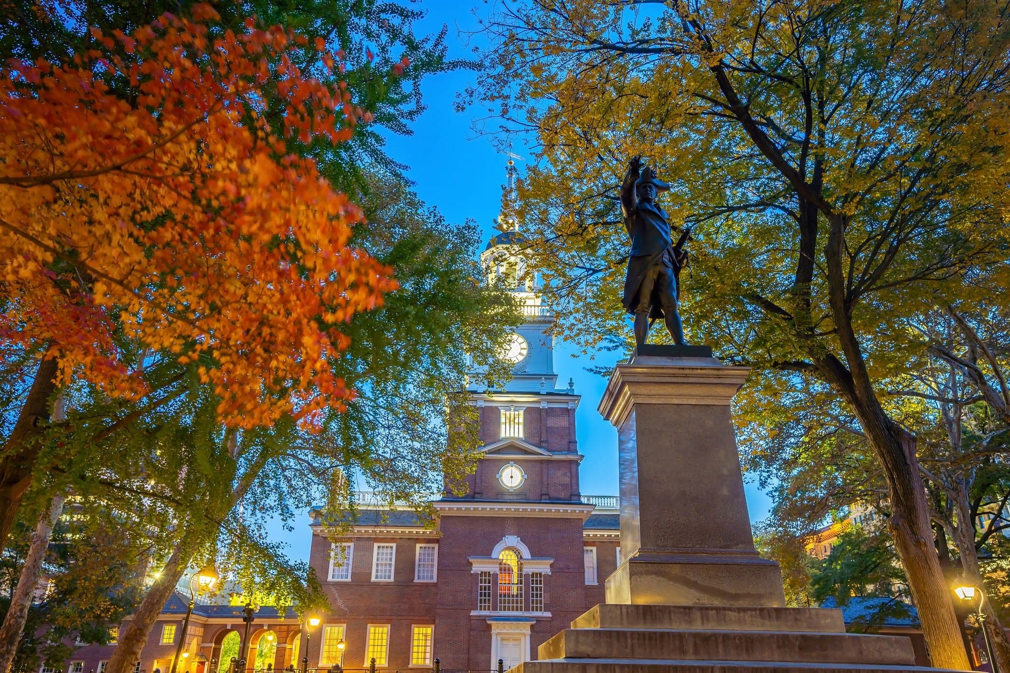 Independence Hall in Philadelphia, the birthplace of American law.